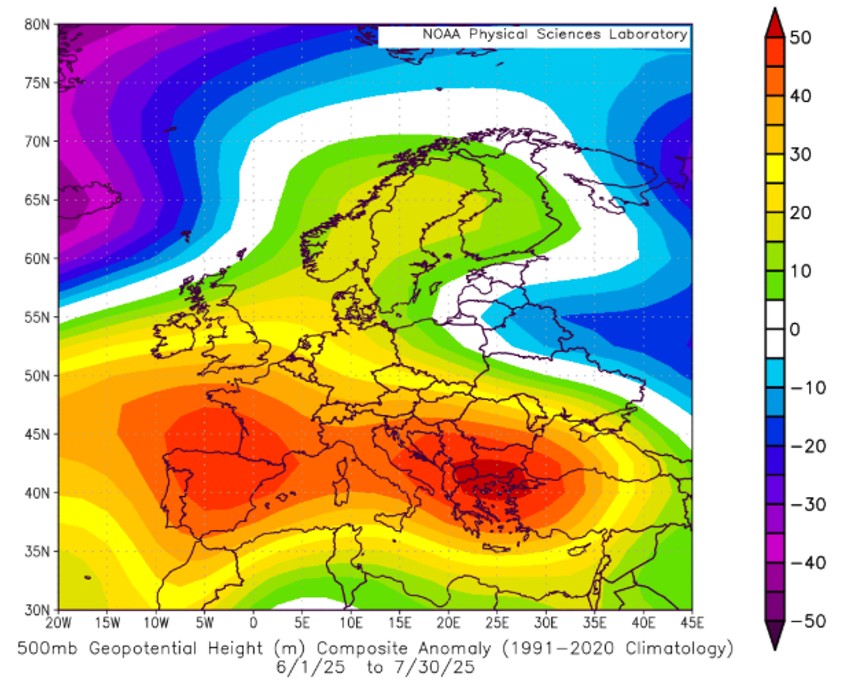 Vreme u Evropi do kraja avgusta
