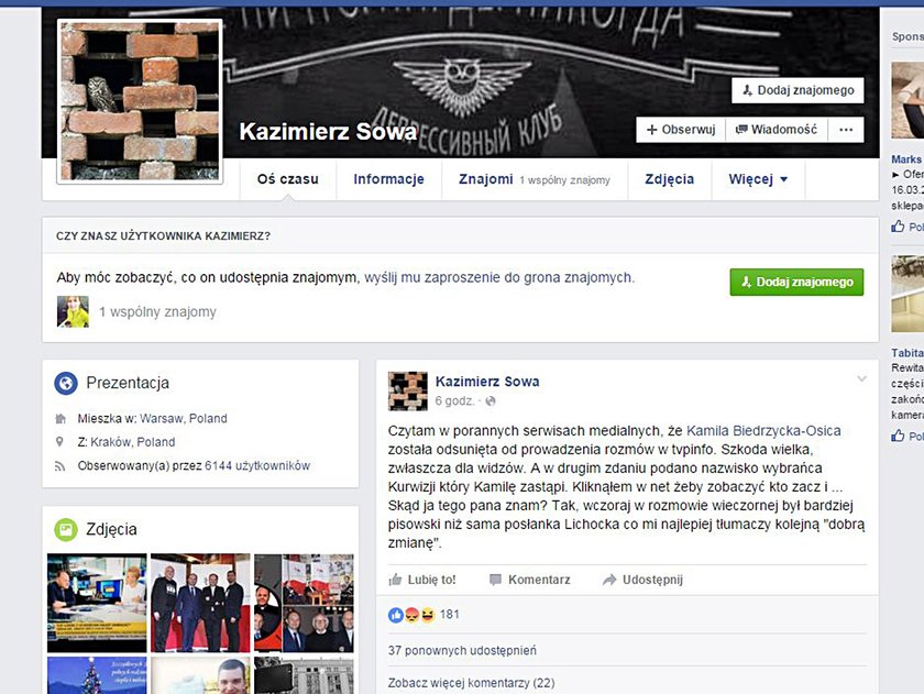 Wpis księdza Kazimierza Sowy na facebooku wywołał kontrowersje