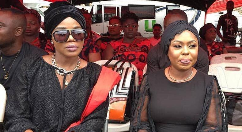 Afia Shwarzenegger, Mzbel, Nana Tornado, others spotted at Ebony's funeral