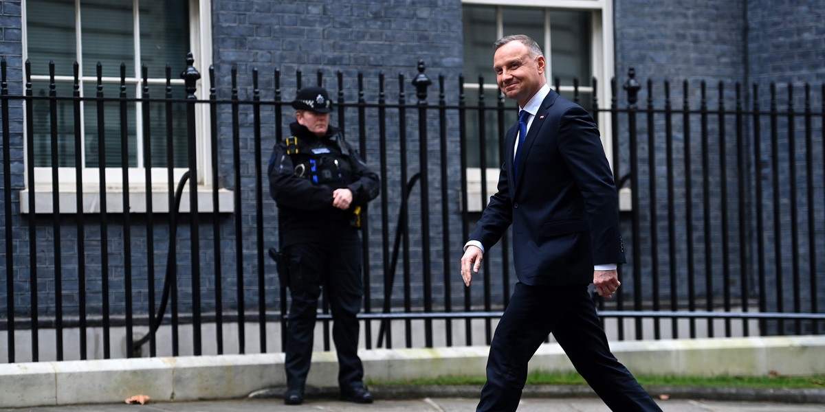 Andrzej Duda w Londynie. Prezydent chce magazynów NATO w Polsce.