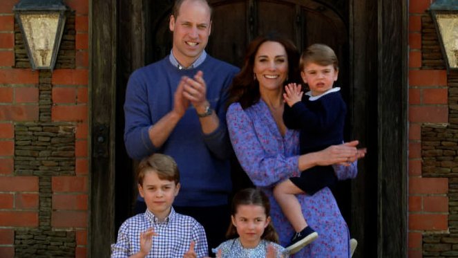 Kate i William z dziećmi: Georgem, Charlotte i Louisem