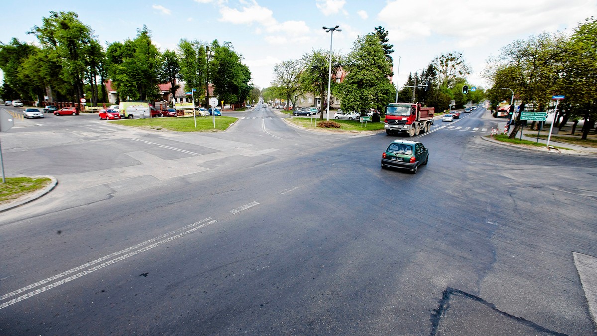 Skrzyżowanie na osiedlu Nowosolna Łódź