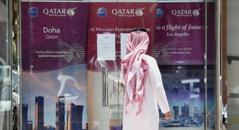 A new Qatari committee is to receive compensation claims from major companies such as Qatar Airways, whose Riyadh branch is shown in this picture from June 5, 2017, as well as individuals affected by sanctions against the country