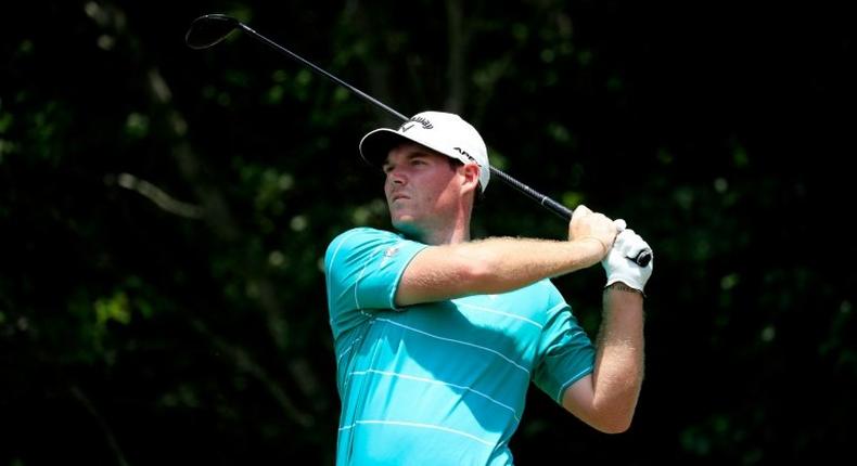 Grayson Murray of the United States plays his shot from the 11th tee on July 23, 2017