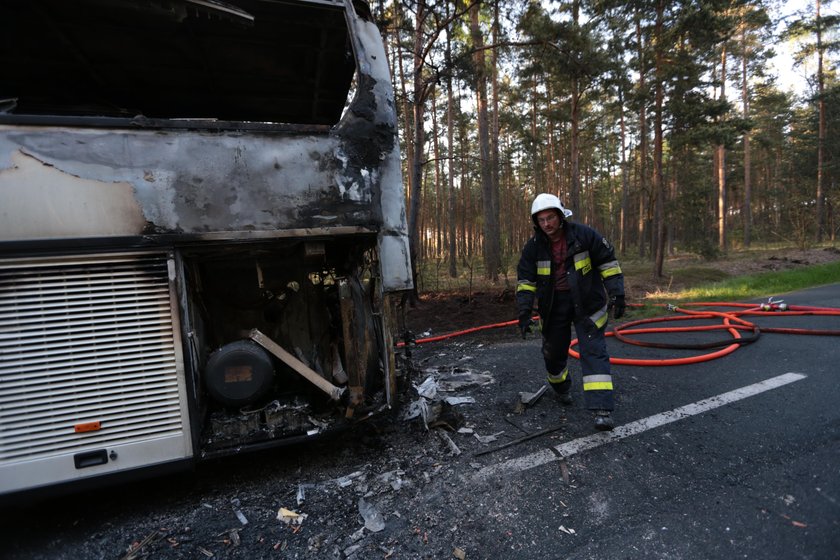 Pożar autokaru