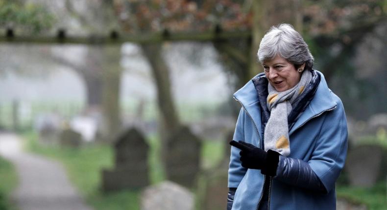 The report, titled No-deal Brexit: the trade winners and losers, came out as British Prime Minister Theresa May (pictured April 7, 2019) pleased with EU leaders to provide an extension to the Brexit deadline to avoid leaving with no deal