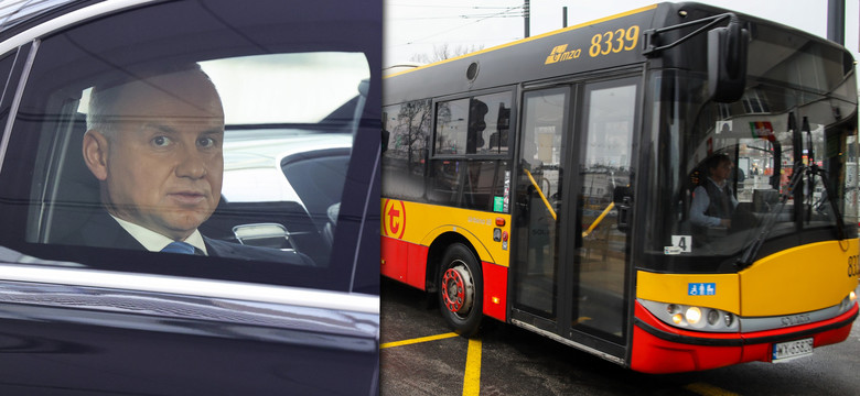 Autobus zablokował wyjazd Andrzeja Dudy z Belwederu. Znamy kulisy sprawy
