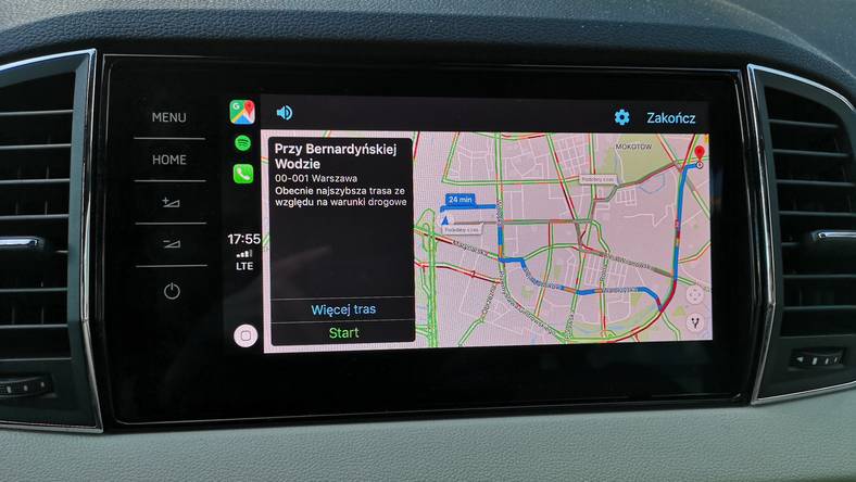 Google Maps w Apple CarPlay - propozycja kilku tras