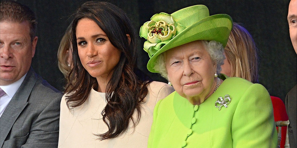 Meghan Markle i Elżbieta II.