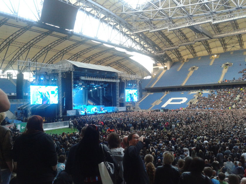 Scena podczas koncertu Iron Maiden w Poznaniu