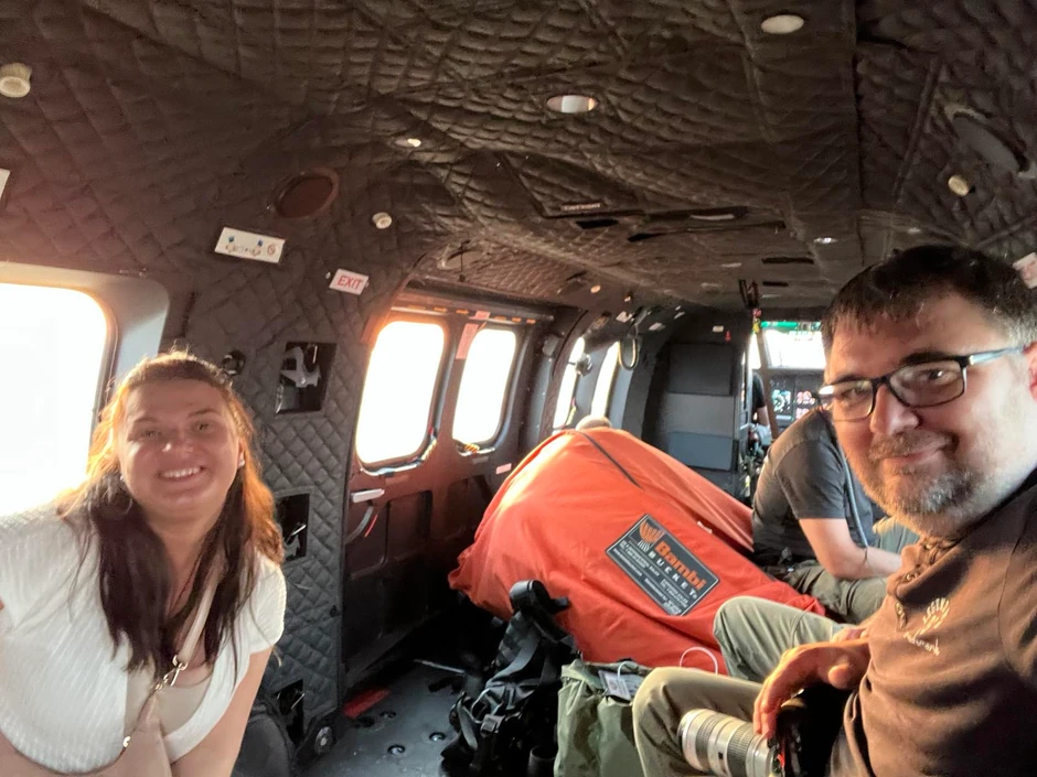 Bojana Bogosav i Mladen Šurjanac nakon što je lokalizovan požar u okolini Kragujevca sa jedinicom MUP-a