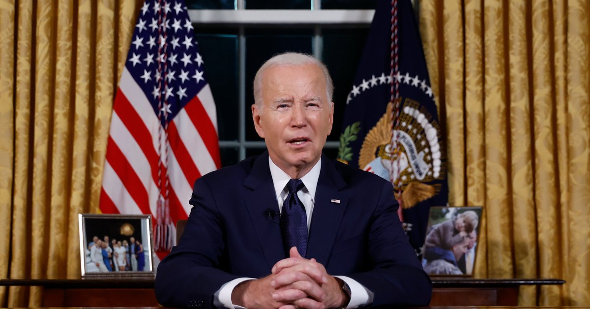 El presidente Biden pronunció un discurso.  El tema era Oriente Medio y Ucrania.  También habló de Polonia.