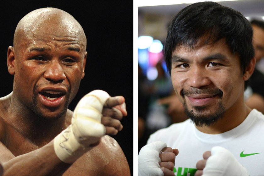 Pacquiao cały czas obija twarz Mayweathera