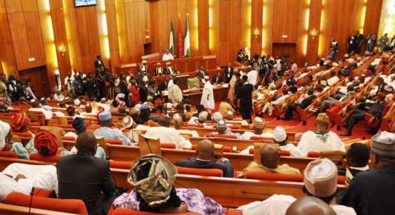 The Nigerian senate during plenary