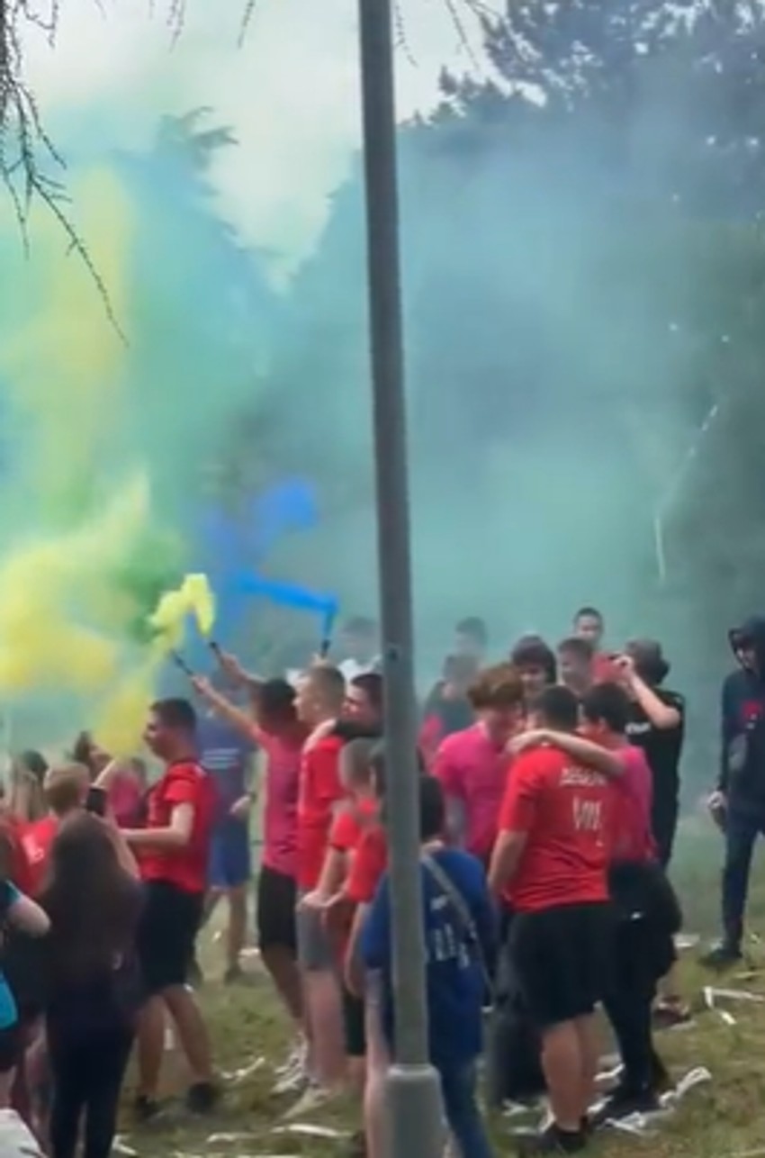 Proslava maturanta u Beogradu.