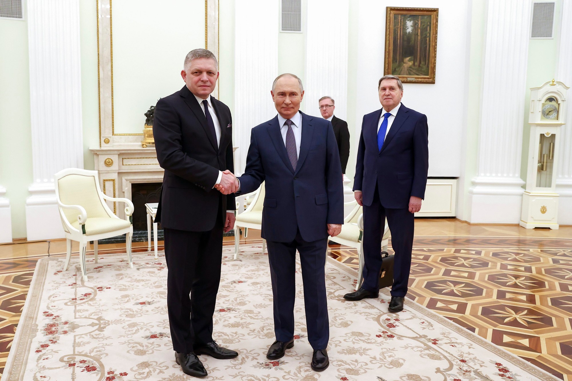 Slovenský premiér Robert Fico sa stretol v Moskve s ruským prezidentom Vladimírom Putinom.
