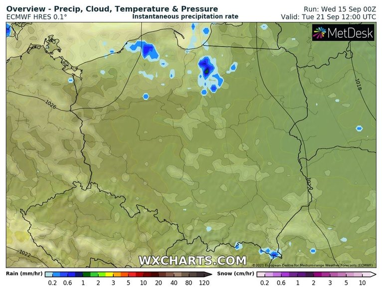 Opadów zapowiadamy jak na lekarstwo