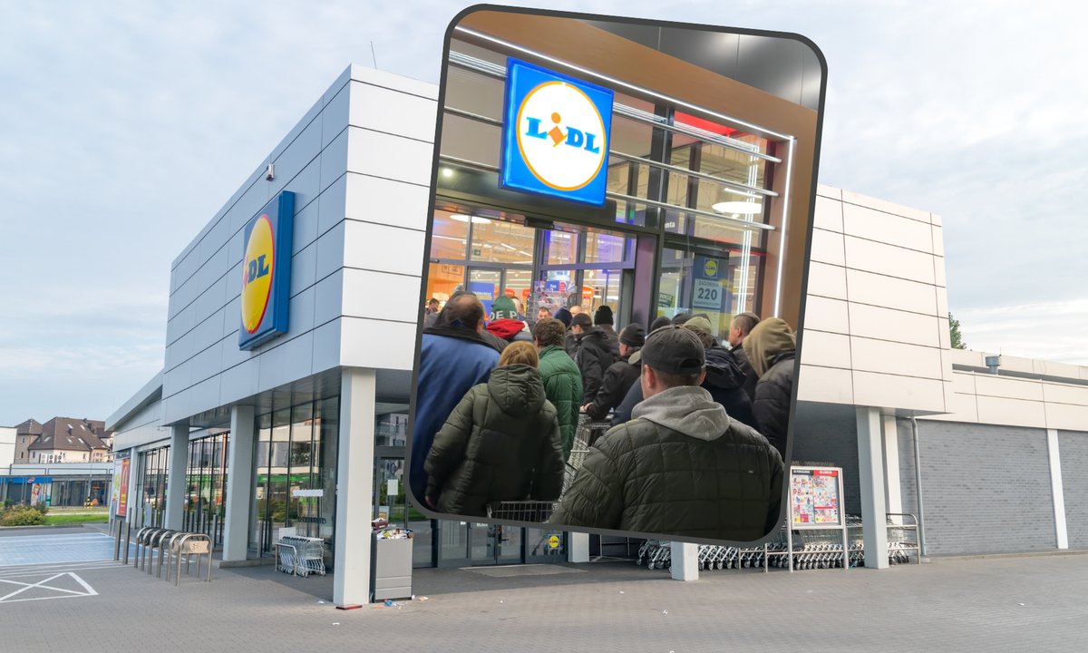 Dantejskie sceny na otwarciu Lidla. Wyrywali sobie towar, podkradali wózki [wideo]