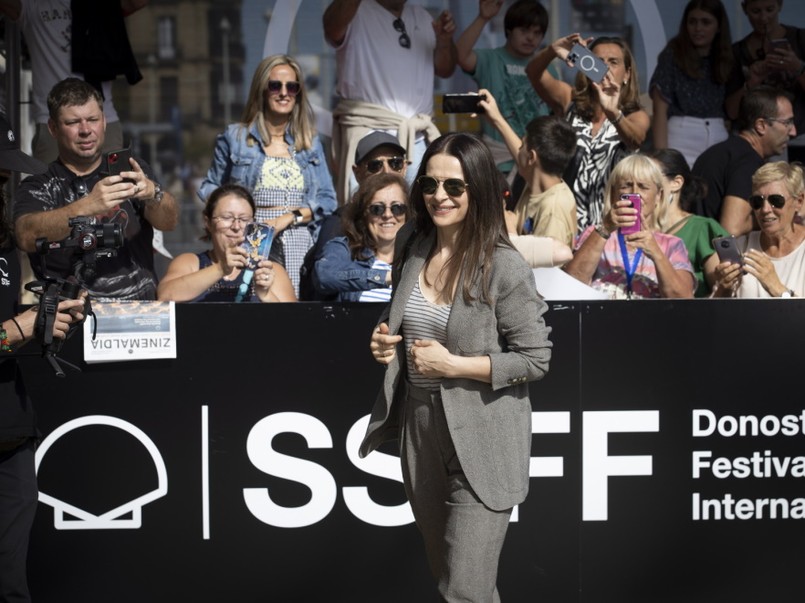 Juliette Binoche na Festiwalu filmowym w San Sebastian.