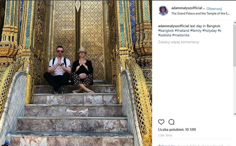 Adam i Iza Małysz na wakacjach