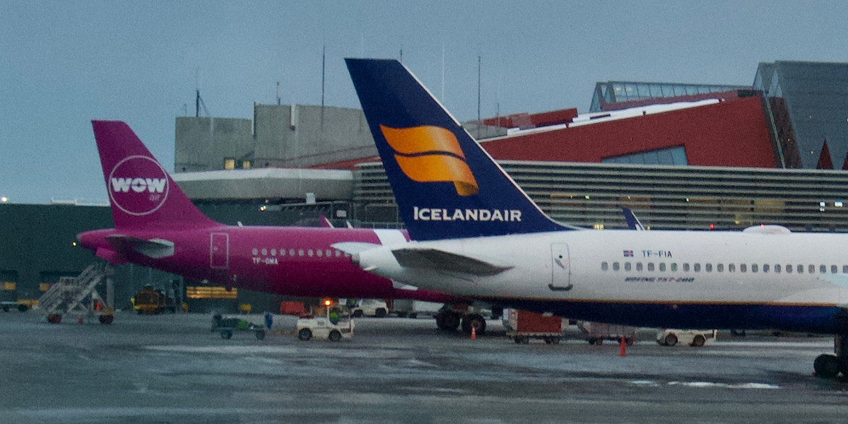WOW Air i Icelandair to dwaj międzynarodowi przewoźnicy z Islandii
