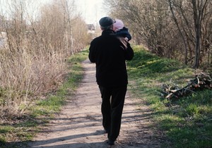 Otac sa detetom - ilustracija