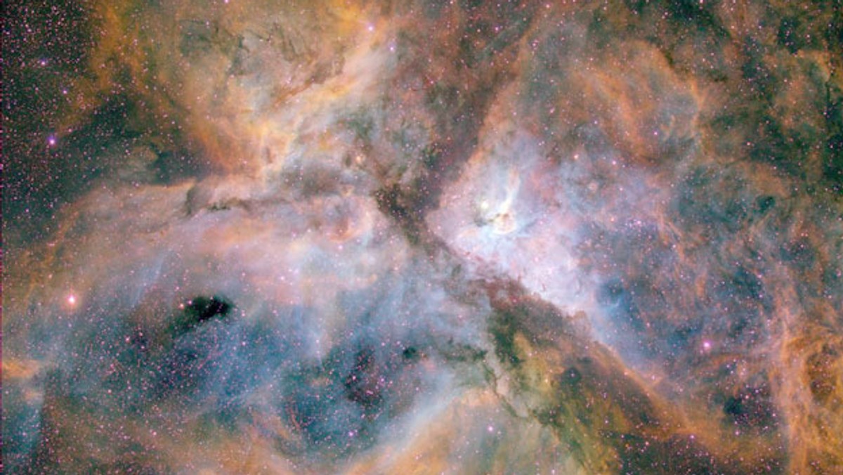 Carina Nebula in three colors