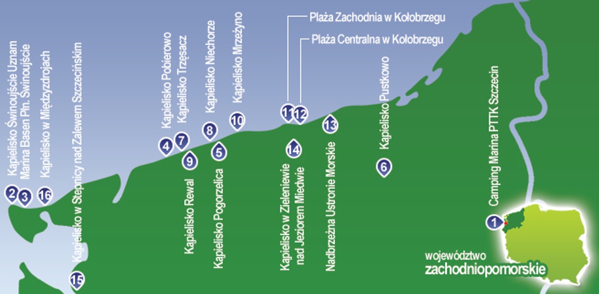 Plaże i mariny wyróżnione Błękitną Flagą (woj. zachodniopomorskie)