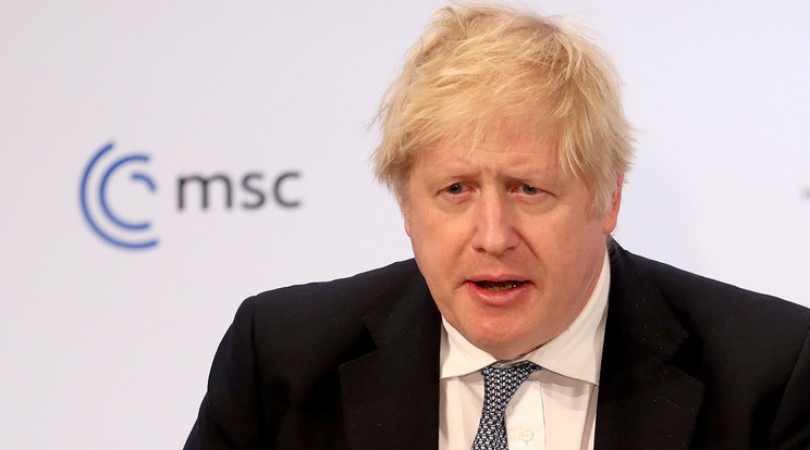 Boris Johnson brit miniszterelnök felszólal az 58. Müncheni Biztonságpolitikai Konferencia második napi tanácskozásán Münchenben. / Fotó: MTI/EPA/Pool/Getty Images/Alexandra Beier