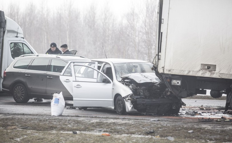 Karambol na autostradzie A1