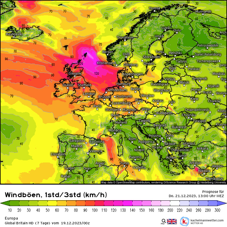 Główna wichura uderzy w Europę w czwartek