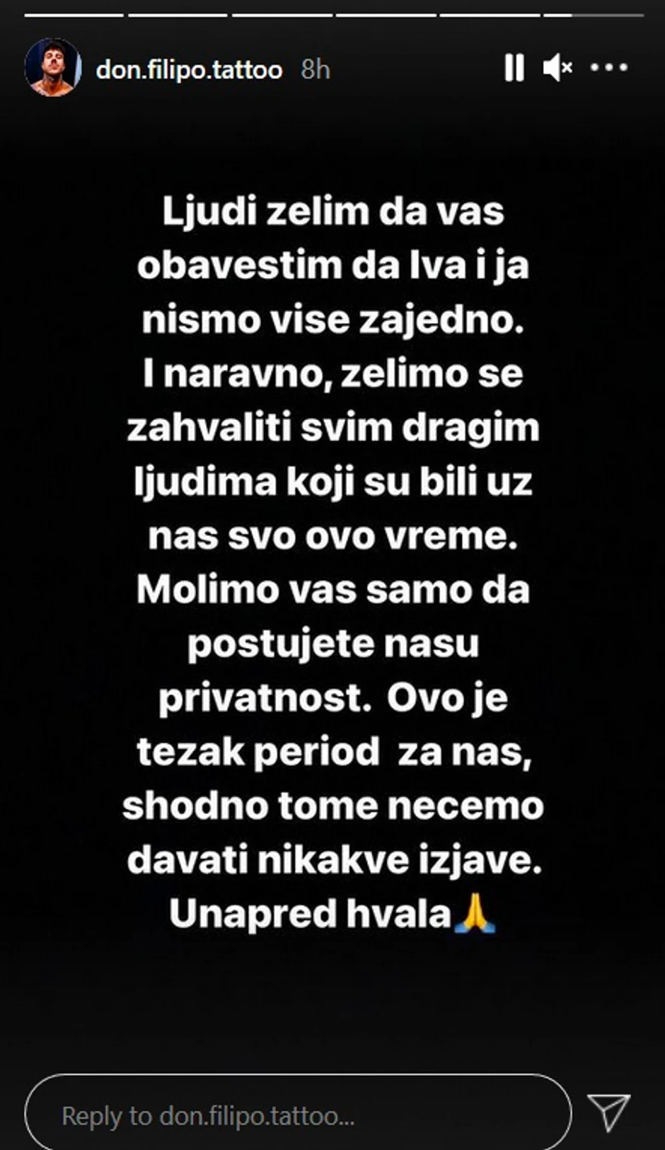 Filip Đukić - objava