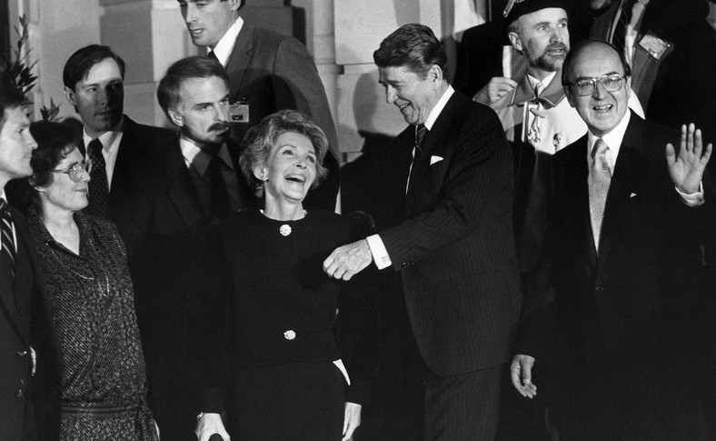 Nancy Reagan wraz z mężem Ronaldem