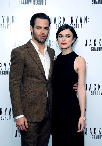 Chris Pine i Keira Knightley na premierze 'Jack Ryan: Teoria chaosu' w Londynie