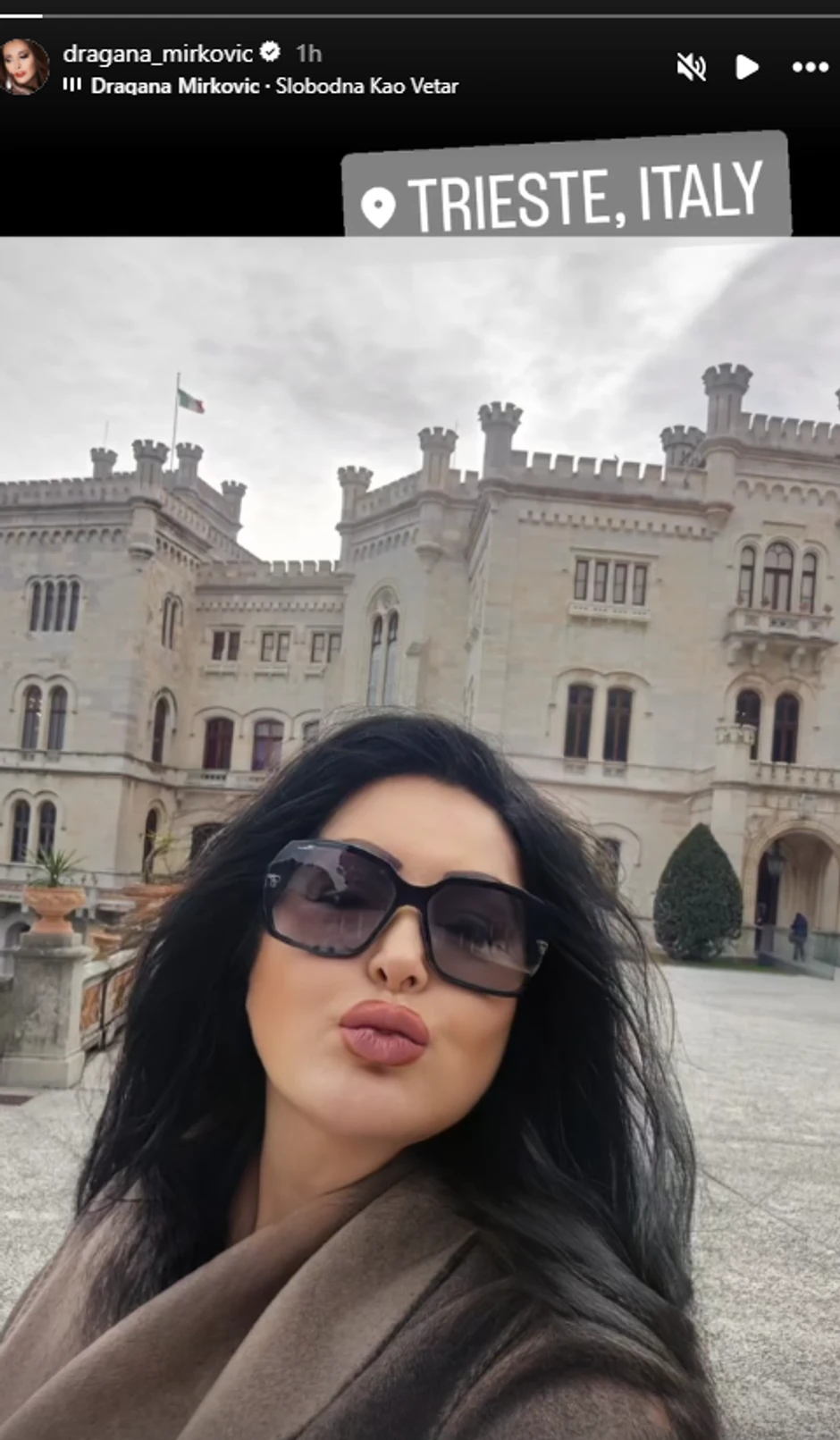 Dragana Mirković, objava iz Italije