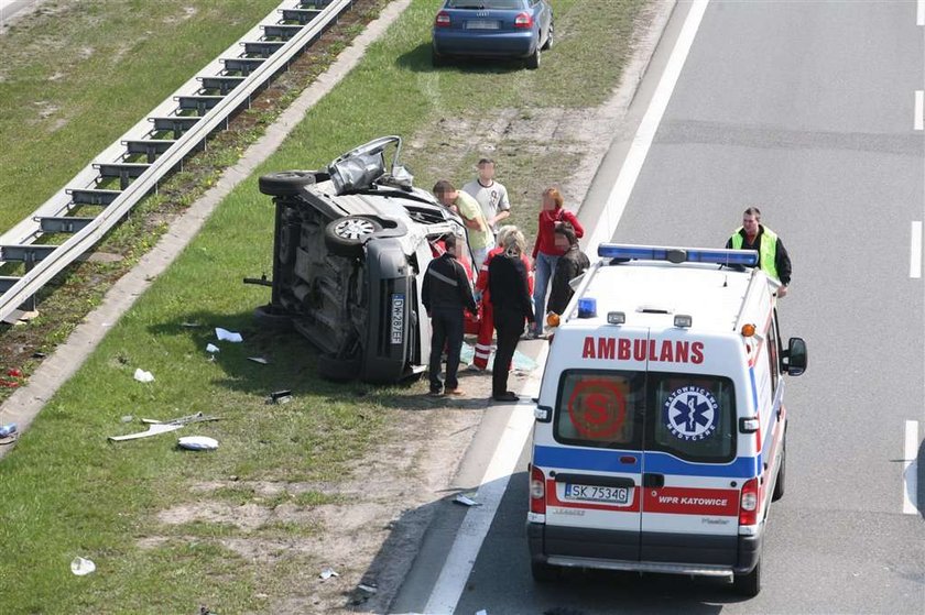 wypadek, autostrada a4, katowice