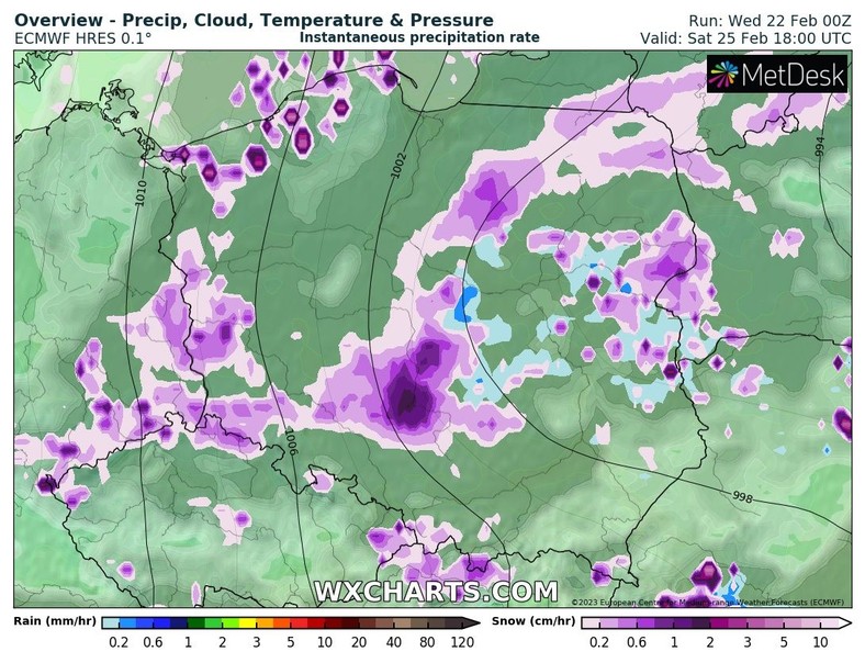 Śnieg w wielu miejscach pojawi się już w sobotę