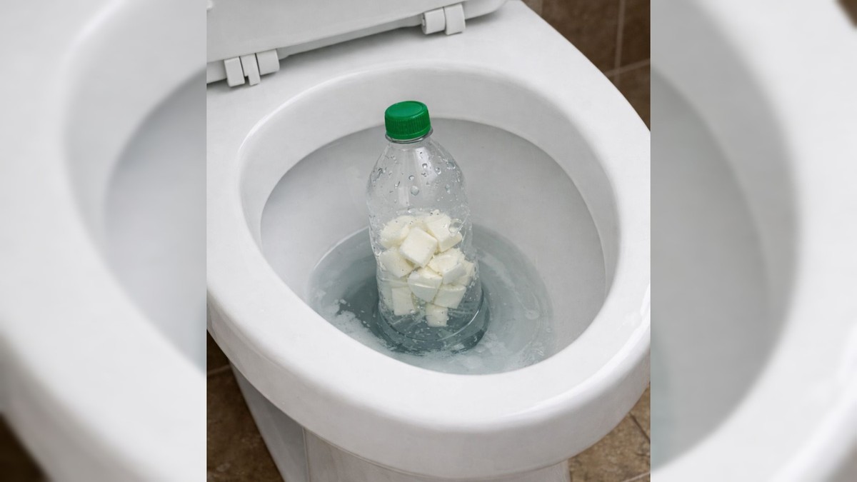 WC šolja i plastična flaša