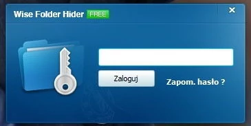 Wise Folder Hider - główne hasło, fot. własne