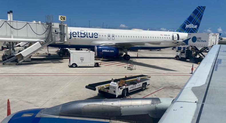 JetBlue Airways is cutting 20 routes from its network, including exiting five cities altogether. UCG/Getty Images