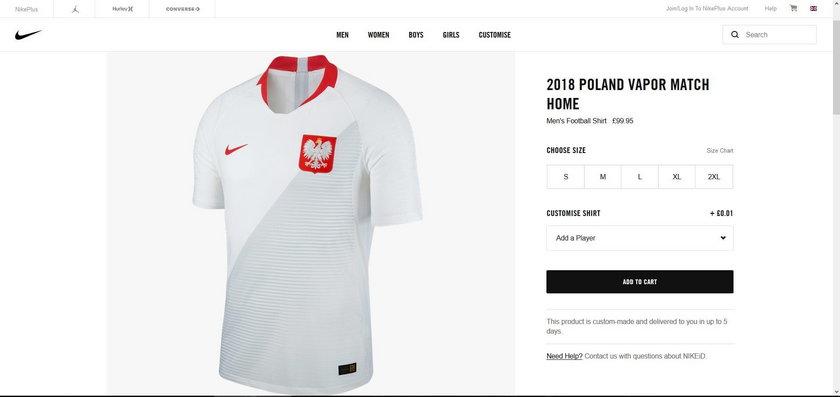 Koszulka, reprezentacja, nike