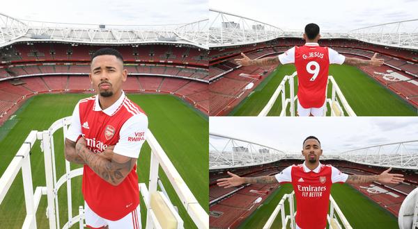 Arsenal unveil Gabriel Jesus as new number 9