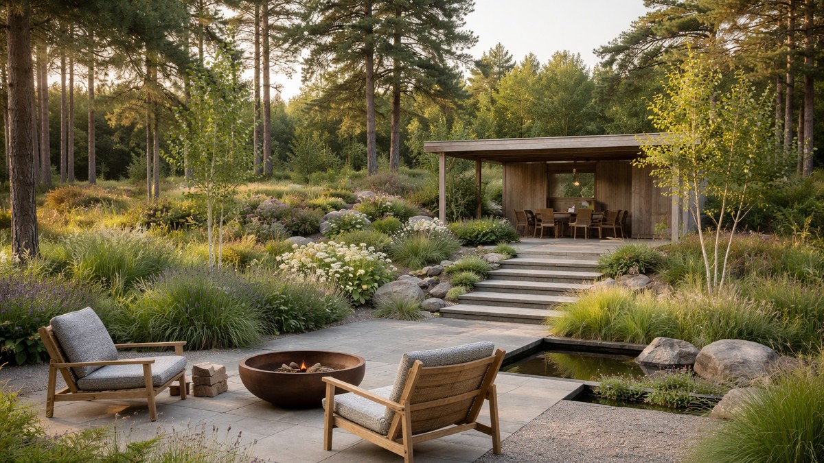 Nordijski vrt - ilustracija