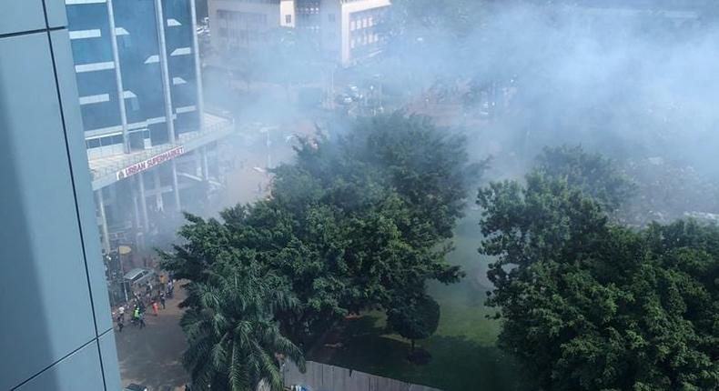 Twin bomb explosions at Jubilee Insurance house and Central Police Station in Kampala, Uganda.