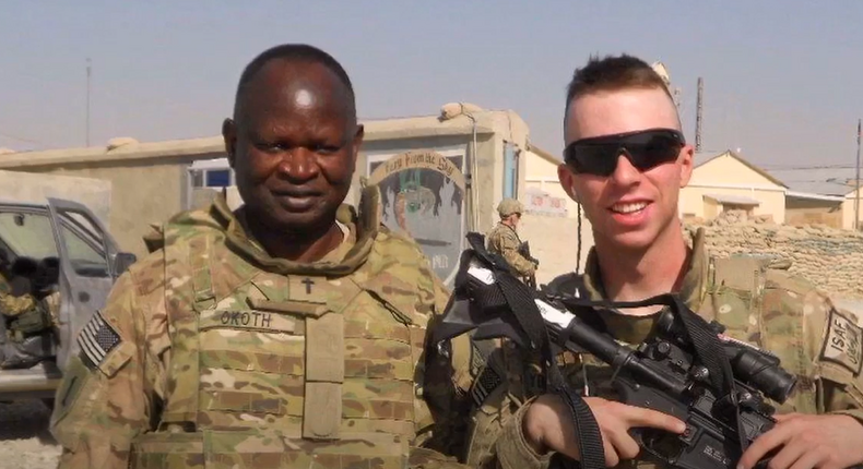 George Okoth with a colleague from the US Army