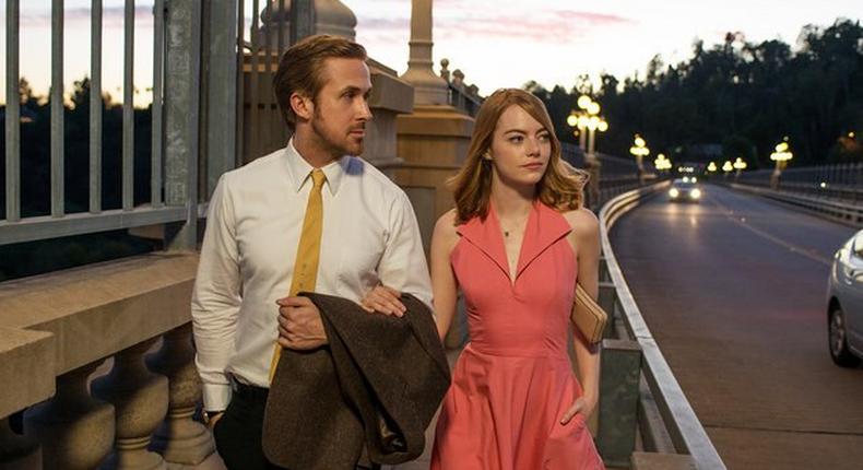 Ryan Gosling and Emma Stone in La La Land movie