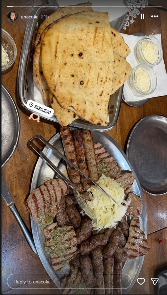 Objava Une Čolić FOTO: instagram