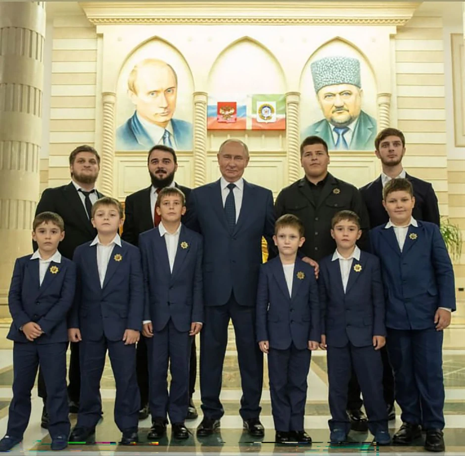 Vladimir Putin i sinovi Ramzana Kadirova