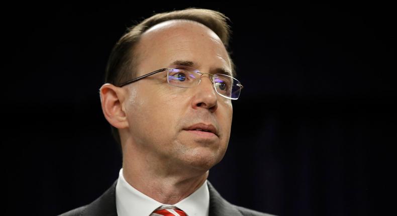 Deputy Attorney General Rod Rosenstein.