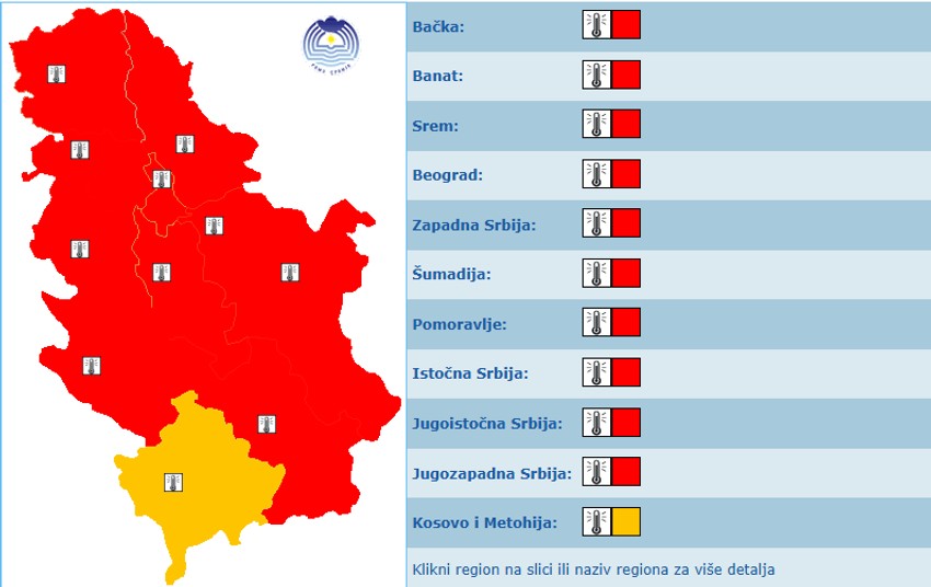 Meteoalarm za sutra 